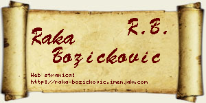 Raka Božičković vizit kartica